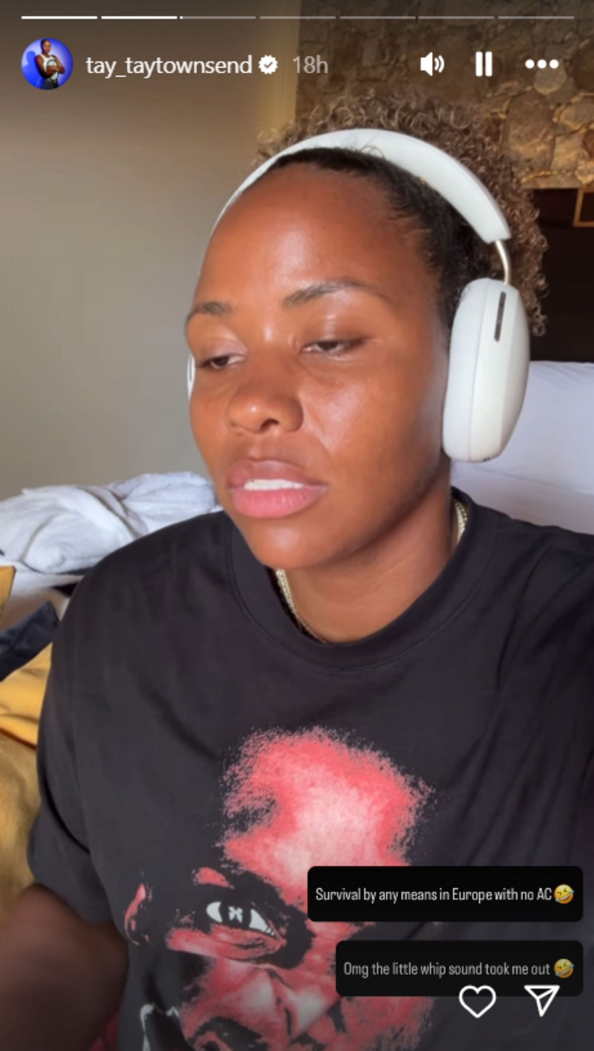 Townsend shares her story of adjusting to a new lifestyle; Instagram - @tay_taytownsend
